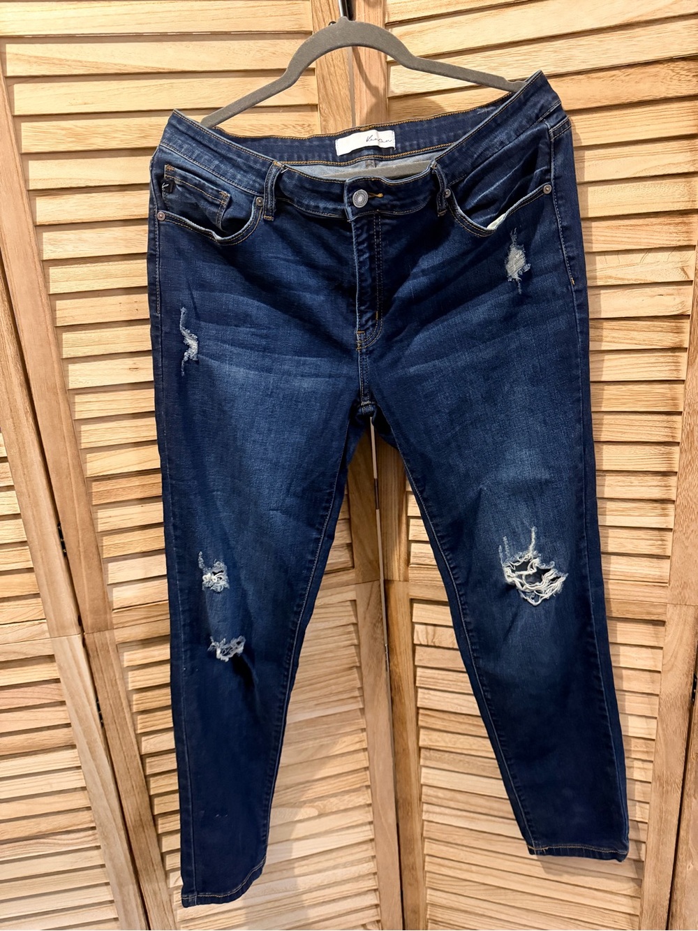 KanCan Dark Blue Distressed Skinny Jeans